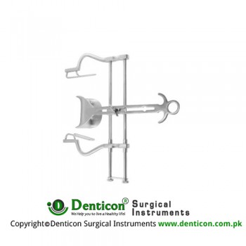 Balfour-Standard Retractor Complete With Central Blade Ref:- RT-903-02 Stainless Steel, 20 cm - 8" Spread - Lateral Blades Size 250 mm - 100 x 35 mm